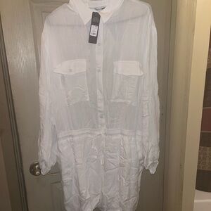 White Linen Romper